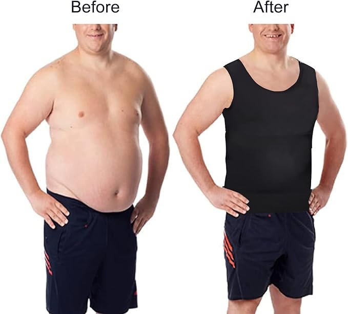 Men’s Slimming Body Shaper Vest, Compression Shirts