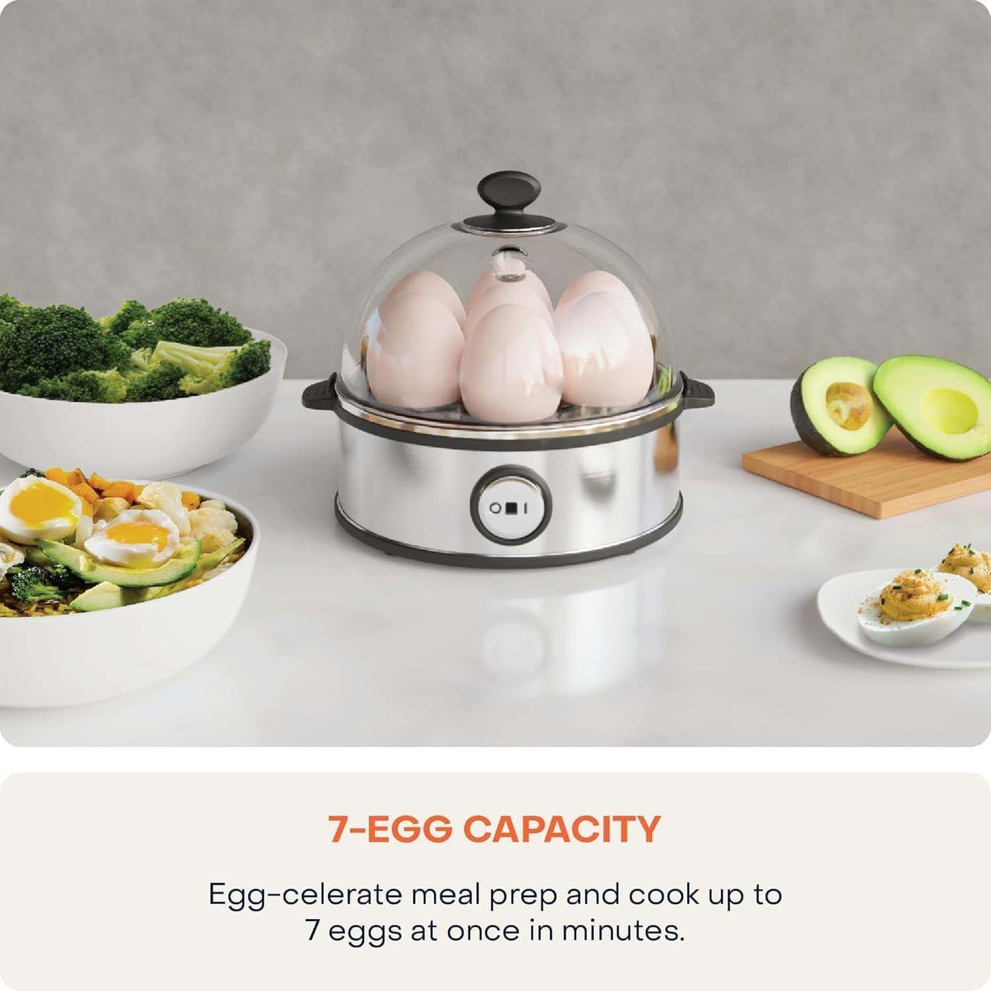 Electric Egg Cooker - Boiled, Poached, Scrambled or Omelettes