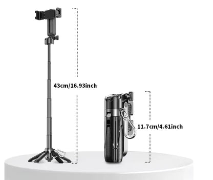 Mini Grip Quadripod – Portable Bluetooth Tripod Stand
