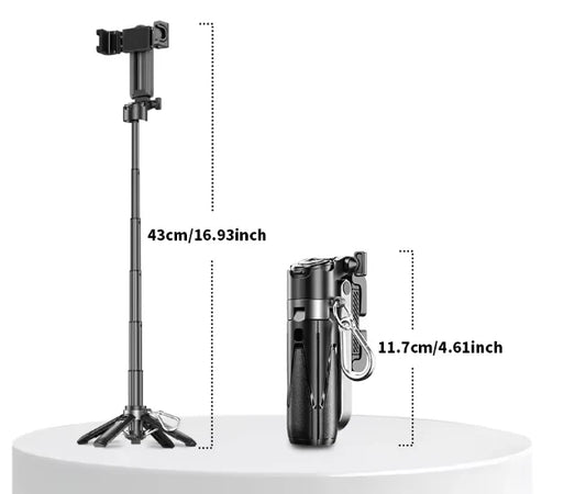 Mini Grip Quadripod – Portable Bluetooth Tripod Stand