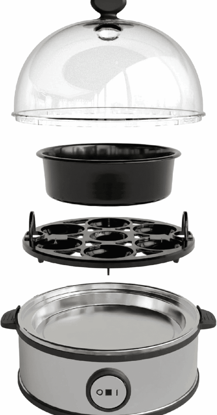 Electric Egg Cooker -  Boiled, Poached, Scrambled or Omelettes