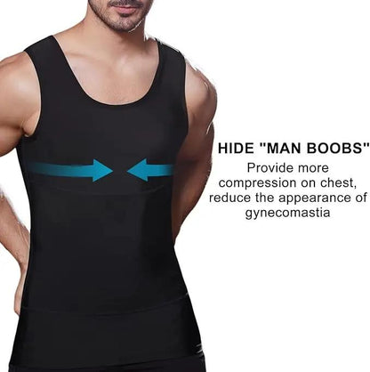 Men’s Slimming Body Shaper Vest, Compression Shirts