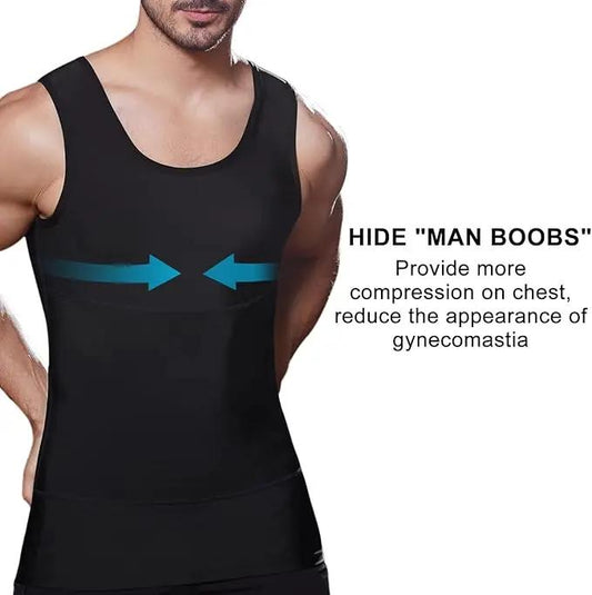 Men’s Slimming Body Shaper Vest, Compression Shirts