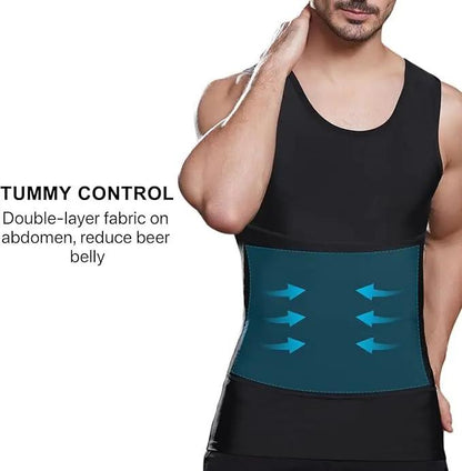 Men’s Slimming Body Shaper Vest, Compression Shirts