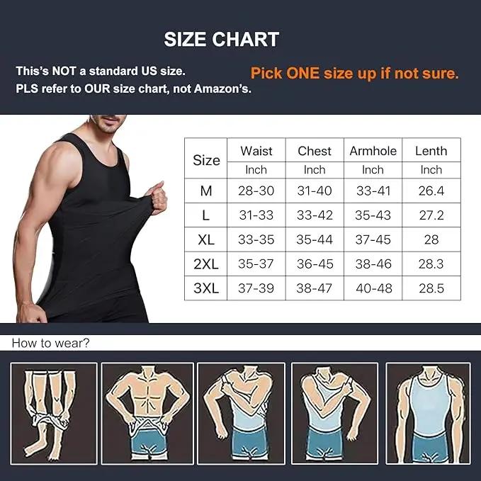 Men’s Slimming Body Shaper Vest, Compression Shirts