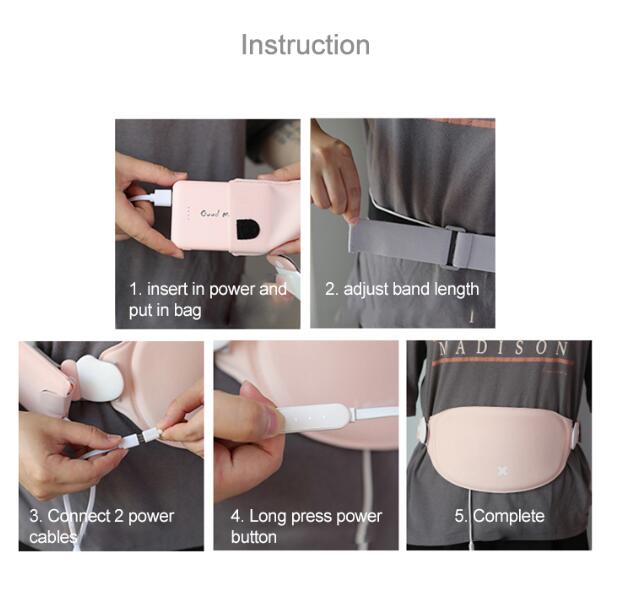 Rechargeable Heating Massage Period Belt for Menstrual Pain Relief