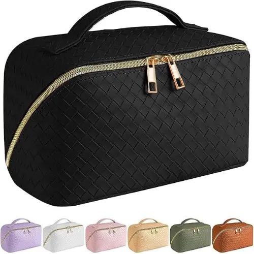 Travel Makeup Bag - Large Capacity PU Leather
