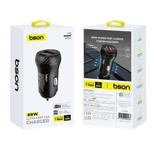 Ultra Fast Car Charger - Bson 88W